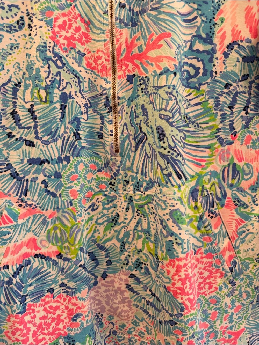 Lilly Pulitzer Coral Reef Zip-Up Jacket - Multi Blue Pink Green - Picture 3 of 3